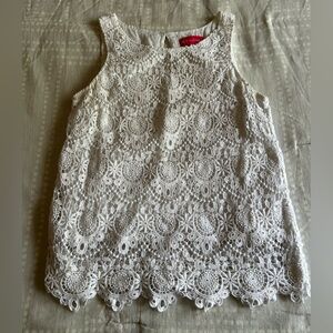 Lilly Pulitzer for Target - White Lace Sleeveless Top - Sz S - GUC